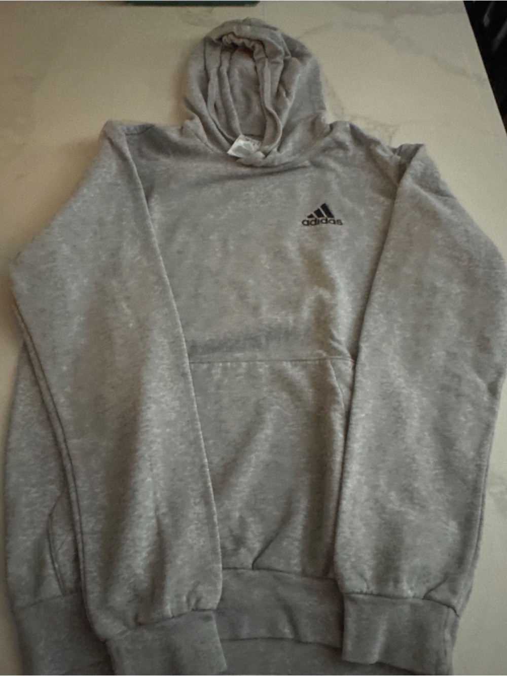 adidas Light Gray Turtleneck Pullover Hoodie
